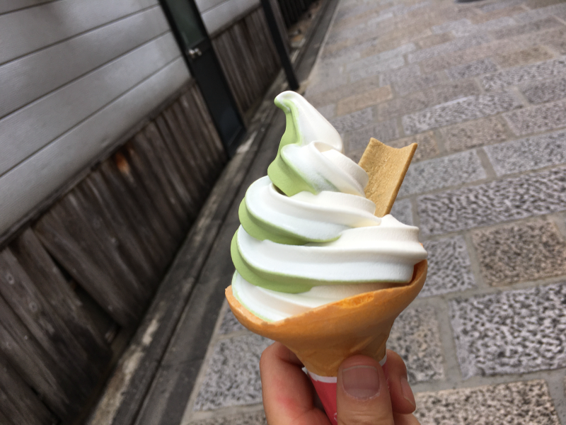 清水道で抹茶アイス
＠一般社団法人京都国際芸術協会京都東山本部